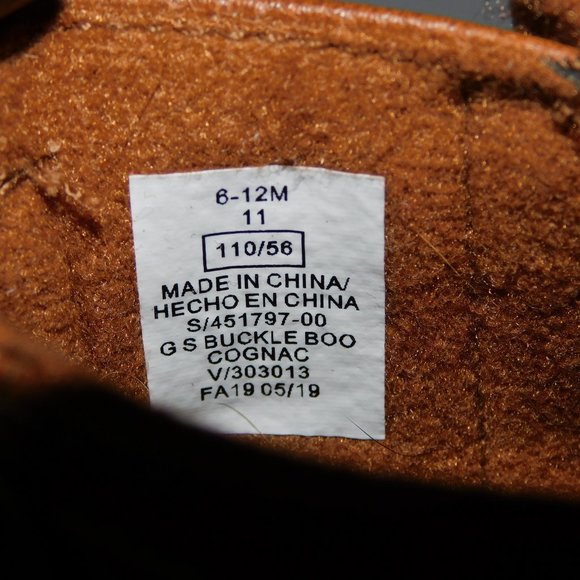 Old Navy Baby Girl 6-12 Months Brown Boots with Buckles - Picture 3 of 6